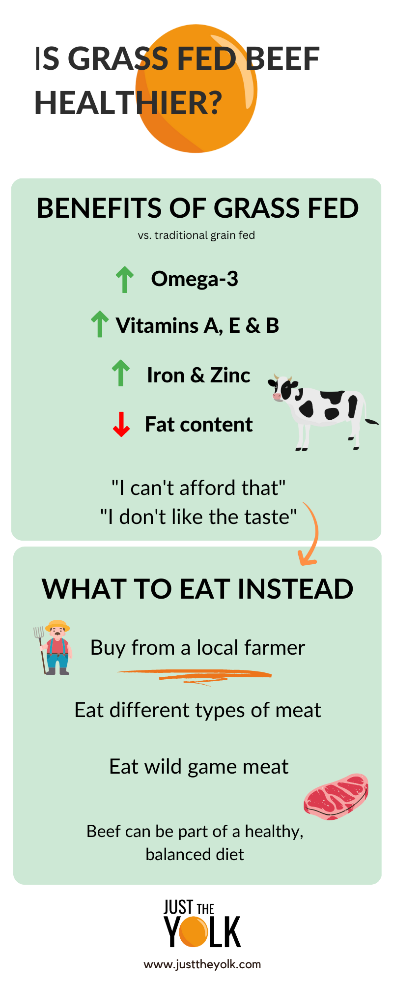 grass fed beef infographic