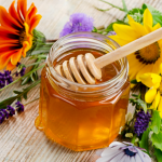 honey with flowers